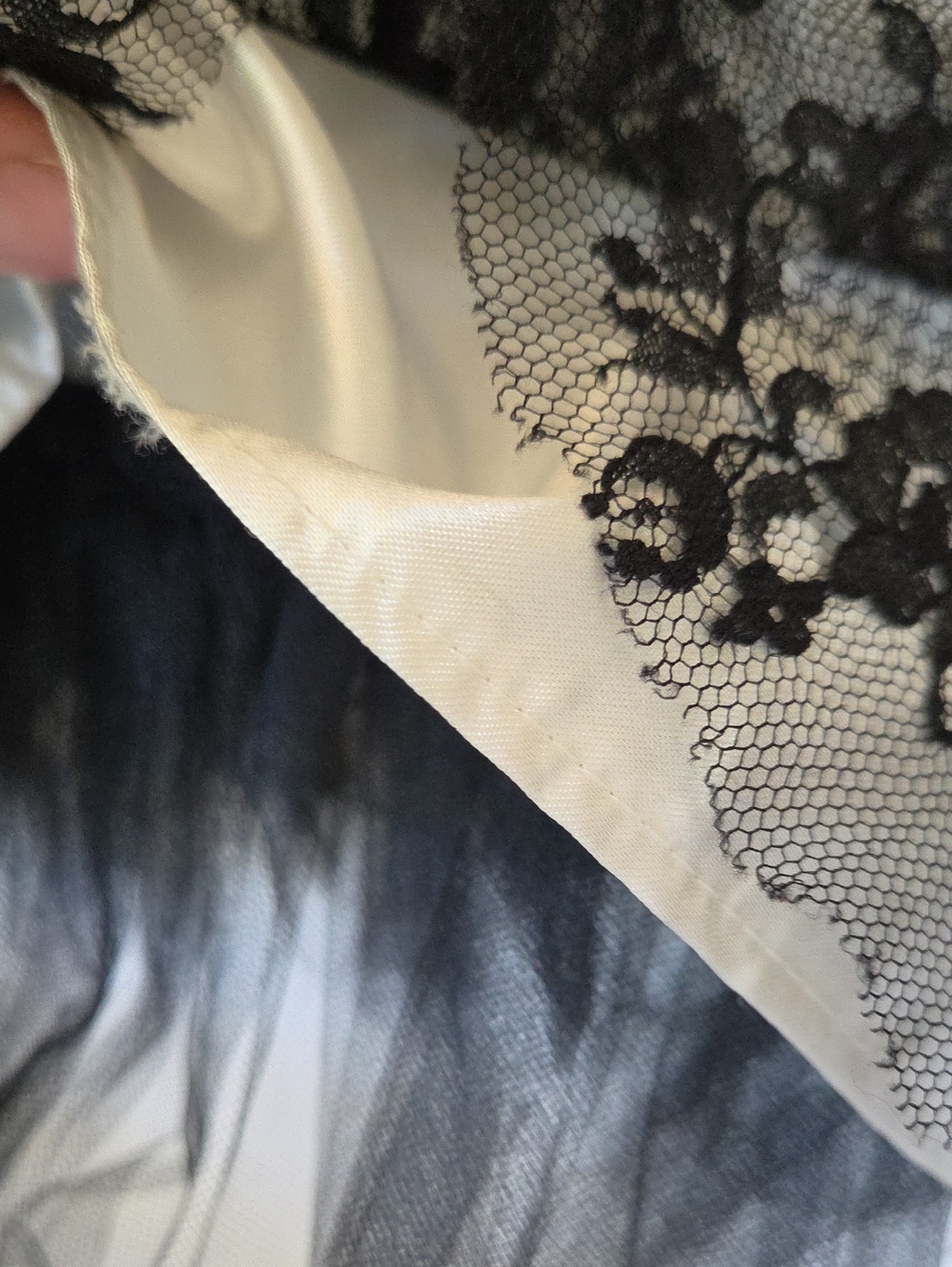 Gunne Sax Jessica McClintock Black White Lace Dress - Picture 6 of 9
